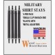 Shirt Lock® 4 Pack Black Straight Military Shirt Stays